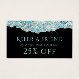 Aquamarine Imitate irisierende Glitzer-Referenzkar