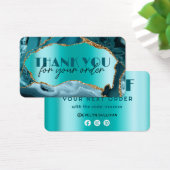 Aquamarine Imitate-Rabattkarte (Schreibtisch)