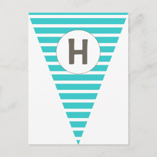 Aquamarine, individuell anpassbare Fahneberähte au Postkarte