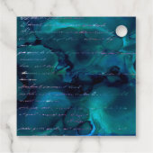 Aquamarine irideszierende Meerjungfraubriefe Gebur Geschenkanhänger (Rückseite)