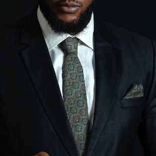 Aquamarine italienische Seide Primrose Vintag Flor Krawatte