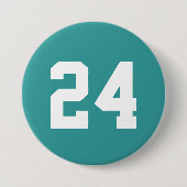 Aquamarine Jersey-Nummer Button (Vorderseite)