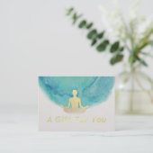 Aquamarine JUGA-UGA-Anleitung Geschenkgutschrift Rabattkarte (Stehend Vorderseite)