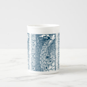 Aquamarine Jugendstil-Friedenstruppen Porzellantasse