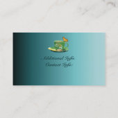 Aquamarine Kaffee-Cup-Visitenkarte Visitenkarte (Rückseite)