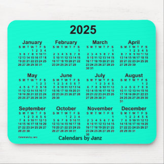 Aquamarine-Kalender 2025 von Janz Mouse Pad Mousepad