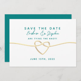 Aquamarine Kalligrafie-Hochzeit Save The Date