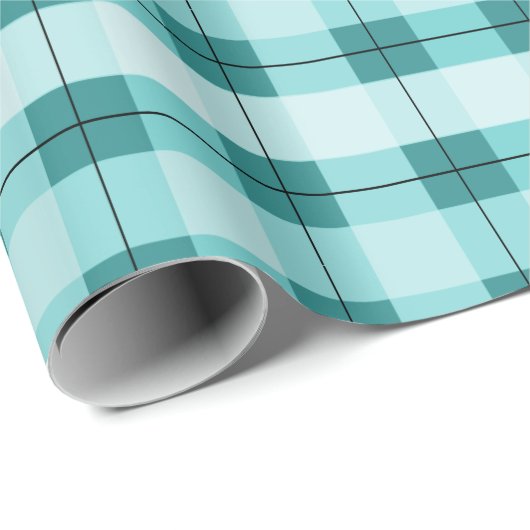 Aquamarine karierte 2,0 geschenkpapier (Rolleneckpunkt)