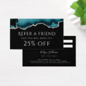 aquamarine Kartenüberweisungskarte (Schreibtisch)