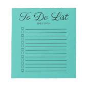 Aquamarine Kästchen, um Monogramm-Editor auszuführ Notizblock (Vorderseite)