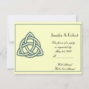 Aquamarine Keltenreaktionskarte RSVP Karte