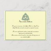 Aquamarine keltische Hochzeitsbeilage Begleitkarte (Vorderseite)