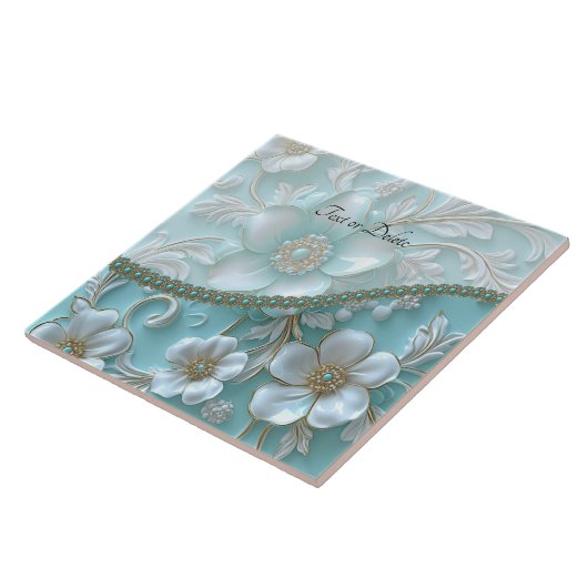 Aquamarine Keramik Fliese (Seite)