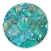 Aquamarine Keramikknauf (Vorderseite)