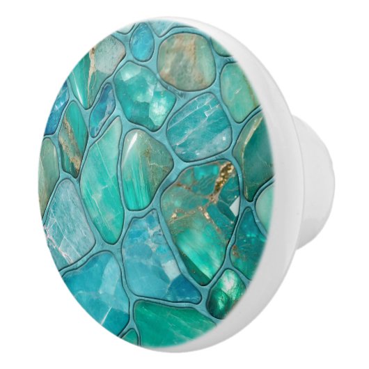 Aquamarine Keramikknauf (Rechts)