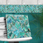 Aquamarine Kies auf Perle Fliese<br><div class="desc">Aquamarine Kies auf Perle</div>