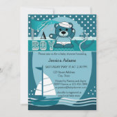 Aquamarine Kinderdusche Einladung (Vorderseite)