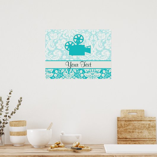 Aquamarine Kinokamera Poster (Küche)