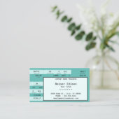 aquamarine Konzertkarte Visitenkarte (Stehend Vorderseite)