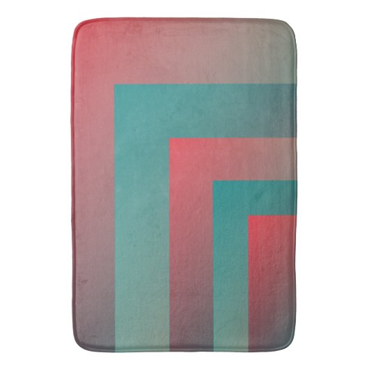 aquamarine Korallenfarben Badematte (Vorderseite Vertikal)