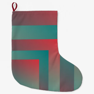 aquamarine Korallenfarben Großer Weihnachtsstrumpf