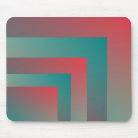 aquamarine Korallenfarben Mousepad (Vorne)
