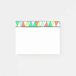 Aquamarine korallenrote gelbe post-it klebezettel