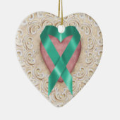 Aquamarine Krebserkrankung aus dem Herzen - SRF Keramikornament (Rechts)