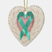 Aquamarine Krebserkrankung aus dem Herzen - SRF Keramikornament (Links)