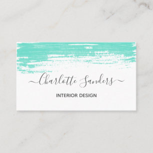Aquamarine Kreide Farbe elegante Visitenkarte