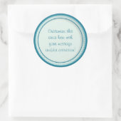 Aquamarine Kreise/Punkte (1) Runder Aufkleber (Tasche)