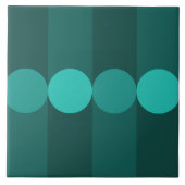 Aquamarine Kreisel der geometrischen Streifen Fliese (Vorderseite)