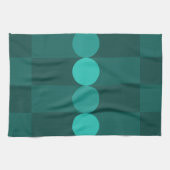 Aquamarine Kreisel der geometrischen Streifen Geschirrtuch (Horizontal)