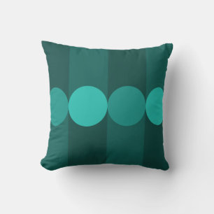 Aquamarine Kreisel der geometrischen Streifen Kissen