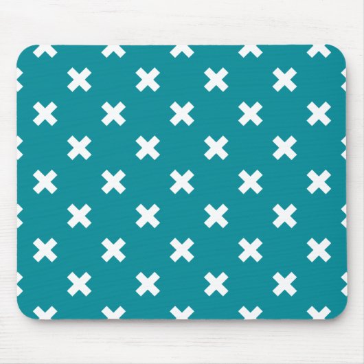 Aquamarine Kreuzstiche Mousepad (Vorne)