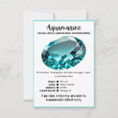 Aquamarine Kristallina-Karte Einladung (Vorderseite)