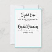 Aquamarine Kristallina-Karte Einladung (Rückseite)