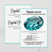 Aquamarine Kristallina-Karte Einladung (Vorne/Hinten)
