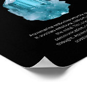 Aquamarine Kristallstein Poster (Ecke)