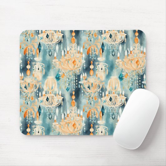 Aquamarine Kronleuchter Mousepad (Mit Mouse)