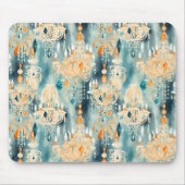 Aquamarine Kronleuchter Mousepad (Vorne)