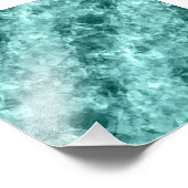 Aquamarine Krummstoff Fotodruck (Ecke)