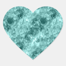 Aquamarine Krummstoff Herz-Aufkleber