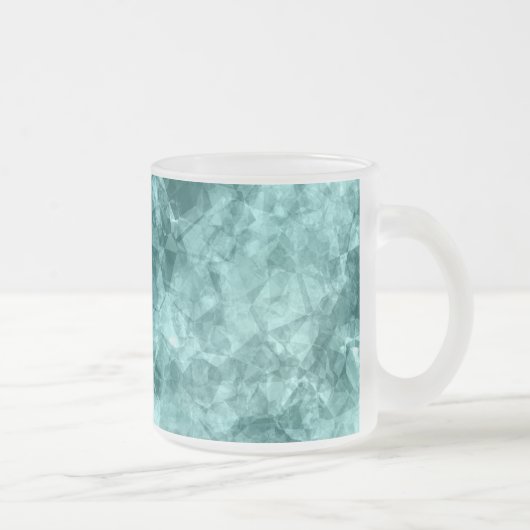 Aquamarine Krummstoff Mattglastasse (Rechts)