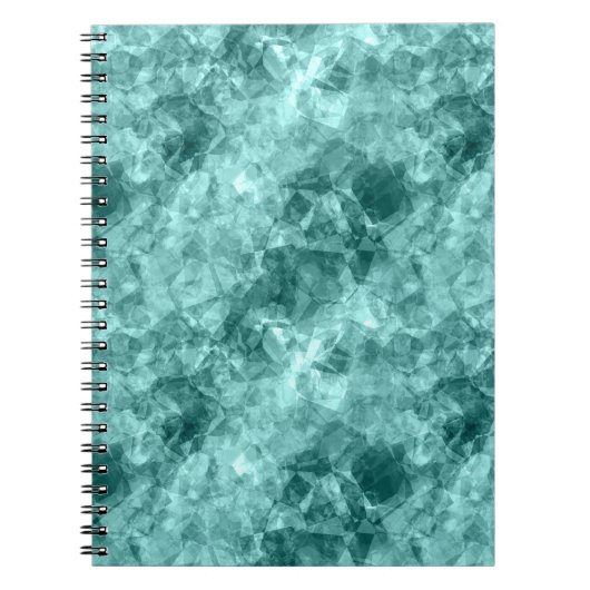 Aquamarine Krummstoff Notizblock (Vorderseite)