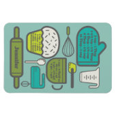 Aquamarine Küchenrezepte Umbauten Personalisiert Magnet (Horizontal)