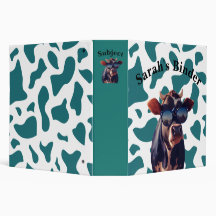 Aquamarine Kuh Print Custom 2" Binder
