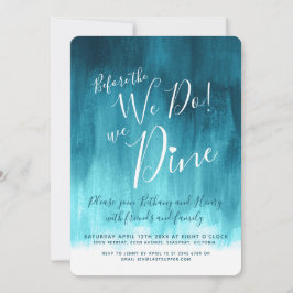 Aquamarine Kunst Probe Abendessen vor uns lädt ein Einladung