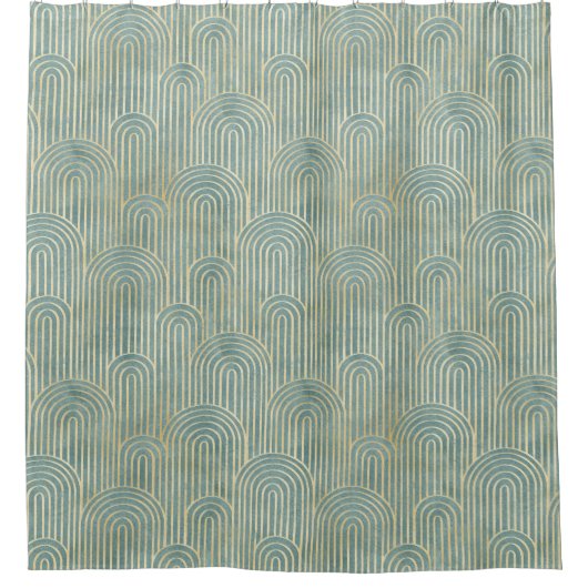 aquamarine, kunstvolle Dekos, Ventilatormuster, aq Duschvorhang (Vorderseite)