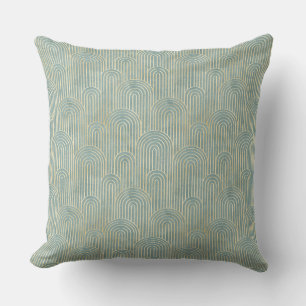 aquamarine, kunstvolle Dekos, Ventilatormuster, aq Kissen